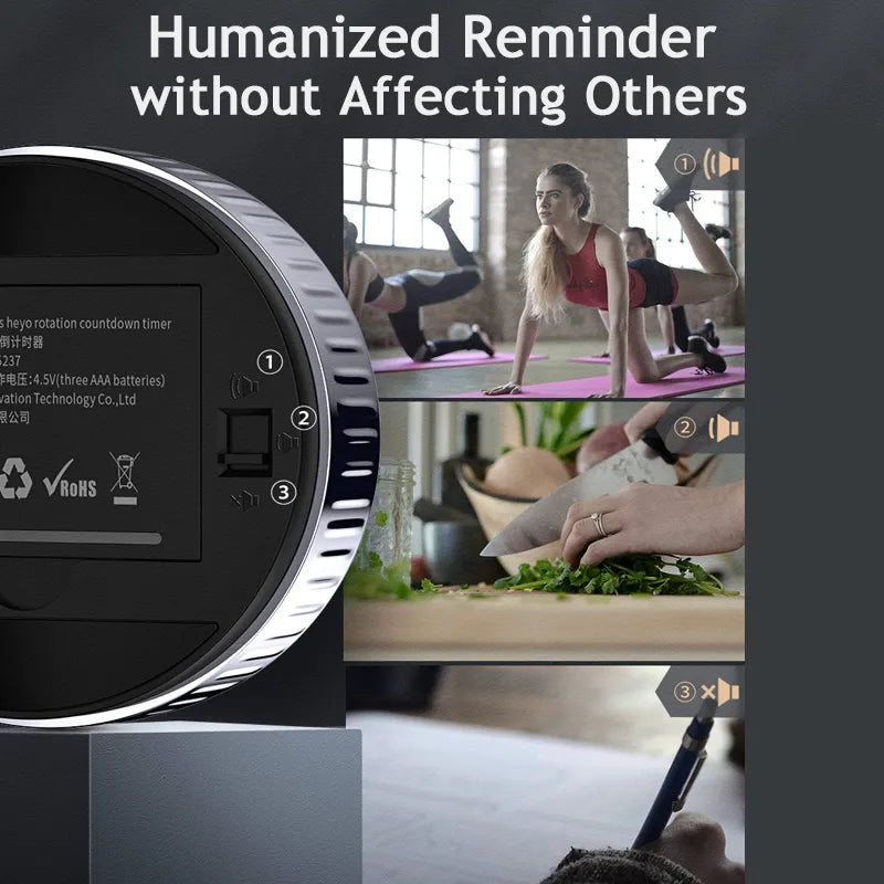 Magnetic Kitchen Timer Digital Timer Manual Countdown Alarm