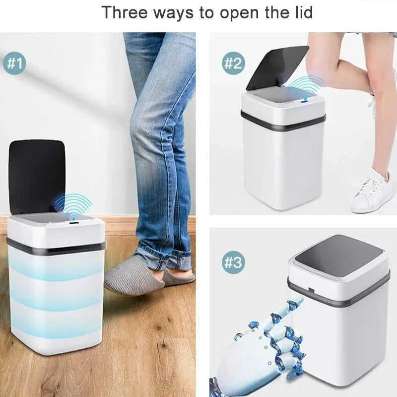Kitchen Trash Bin 13L Bathroom Touch Trash Can In The Toilet