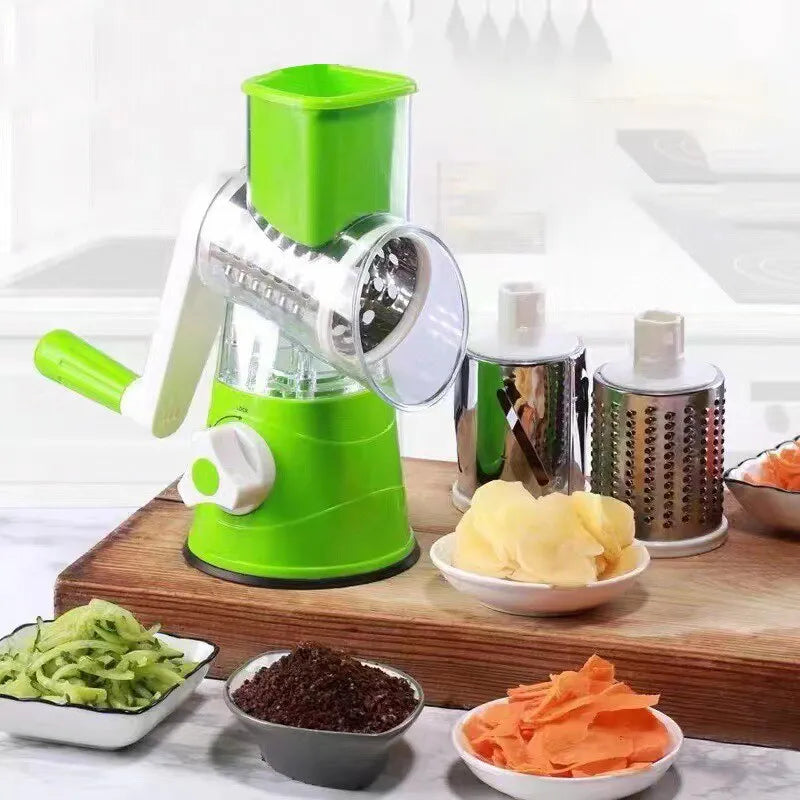 Multifunctional Roller Vegetable Cutter Hand Crank Home Kitchen